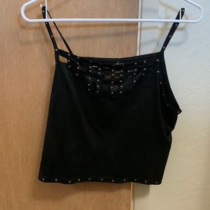 Velvet crop top
